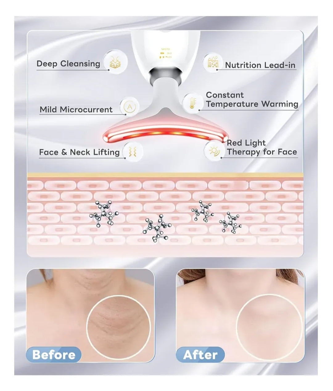 Masajeador  ANTIEDAD- FACIAL- CUELLO-Reductor de Papada