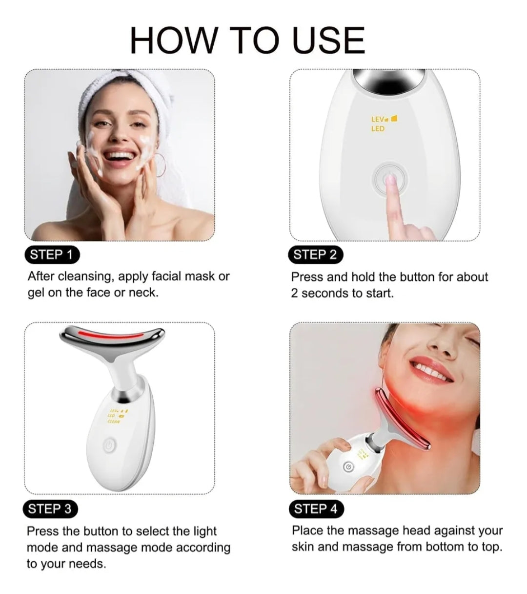 Masajeador  ANTIEDAD- FACIAL- CUELLO-Reductor de Papada